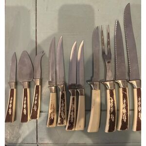 Regent Sheffield ENGLAND Cutlery Set VINTAGE Knife Fork RARE 11 Piece